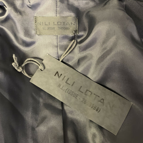 NILI LOTAN Size L Navy Wool Notch Lapel Jacket