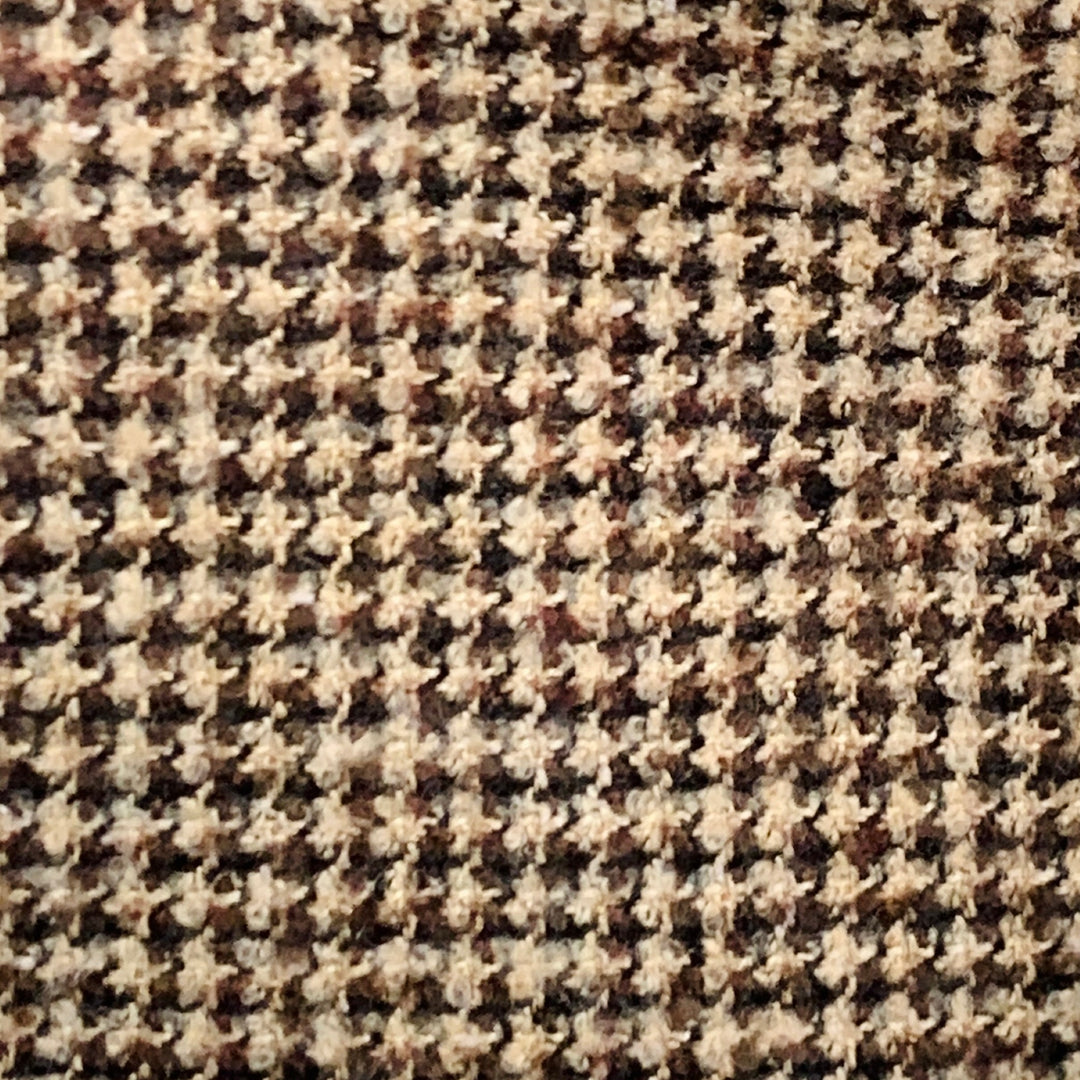 SAKS FIFTH AVENUE Size 40 Khaki Brown Houndstooth Wool Blend Sport Coat