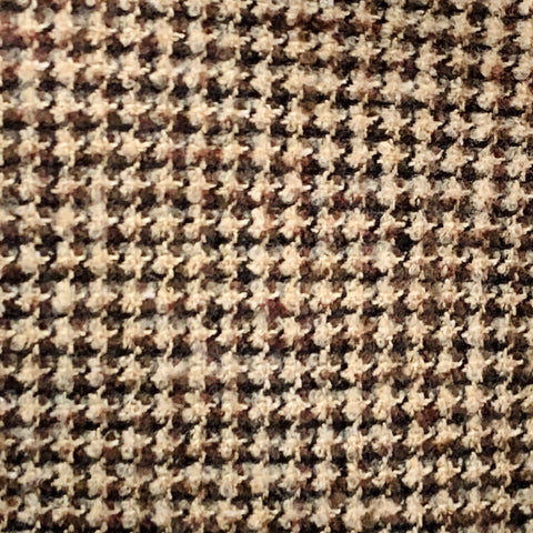 SAKS FIFTH AVENUE Size 40 Khaki Brown Houndstooth Wool Blend Sport Coat