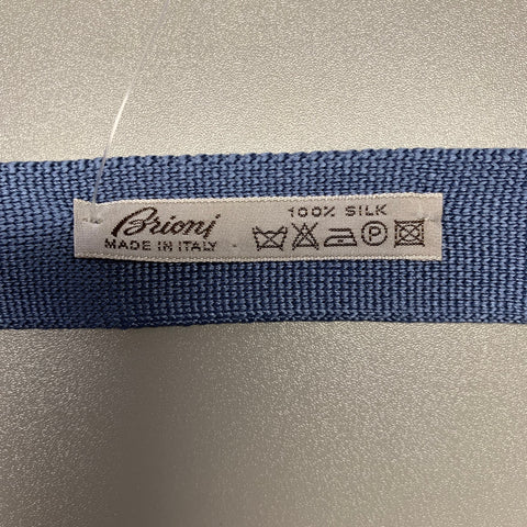 BRIONI Navy Blue Knitted Silk Tie