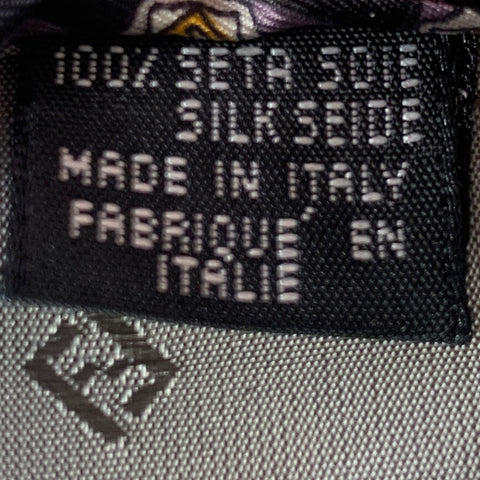 FENDI Black Yellow Monogram Silk Tie