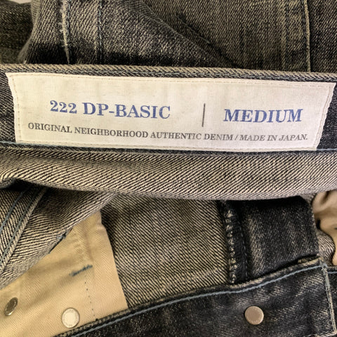 NEIGHBORHOOD Size 32 Black Wash Selvedge Denim Relaxed fit Jeans