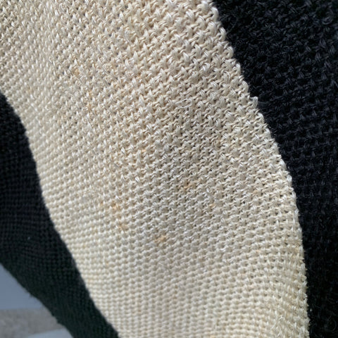RALPH LAUREN Size M/L Black Beige Linen Silk Color Block Cardigan