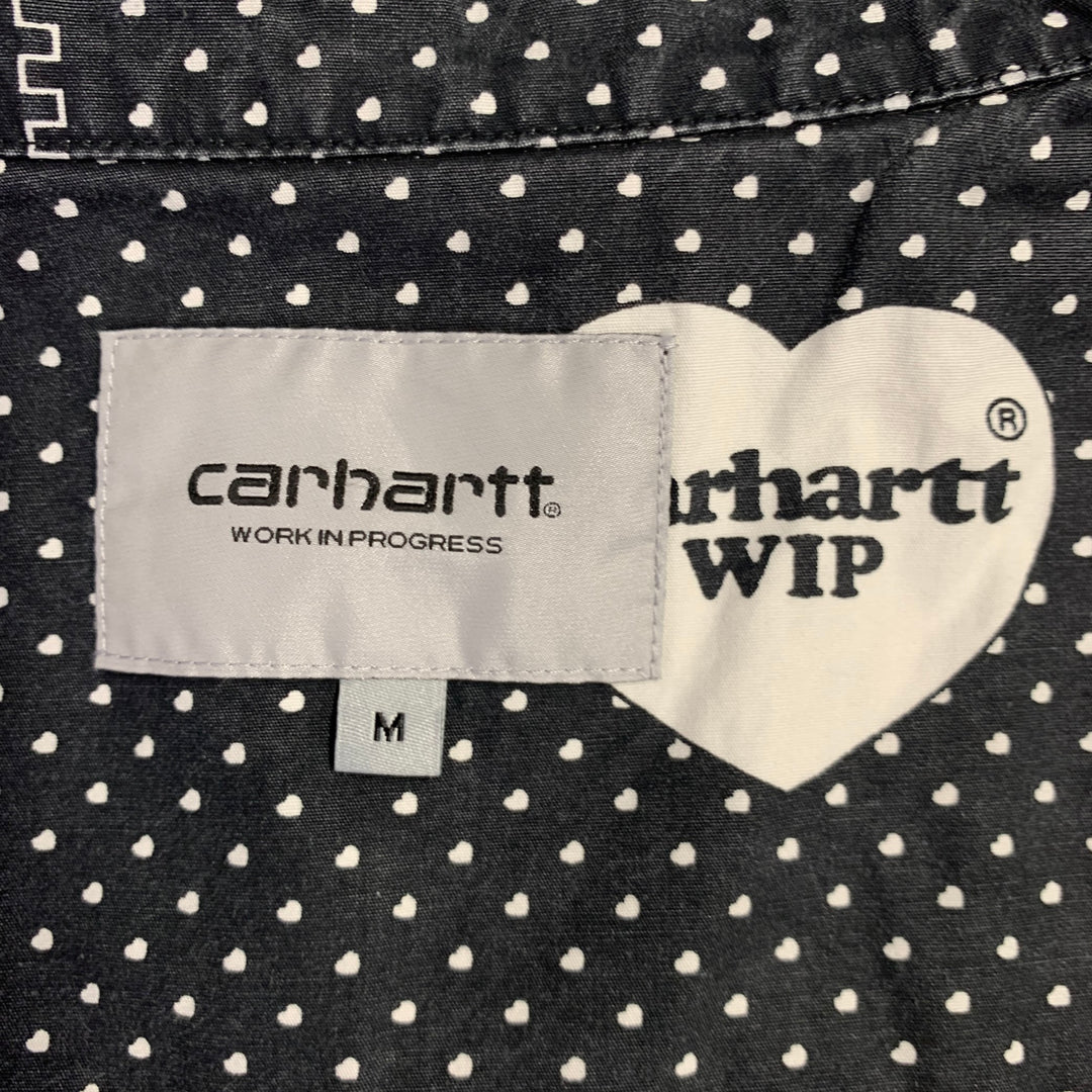 CARHARTT Size M Black White Bandana Cotton Camp Short Sleeve Shirt