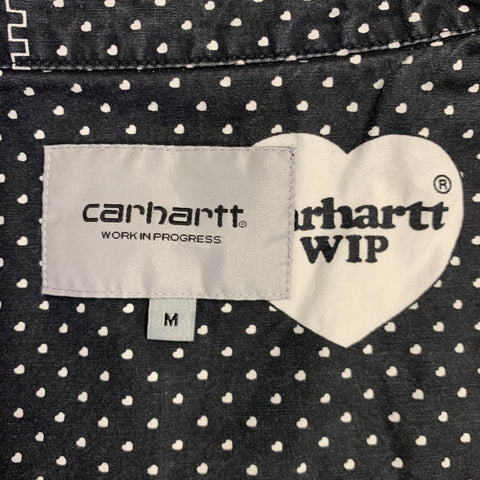 CARHARTT Size M Black White Bandana Cotton Camp Short Sleeve Shirt