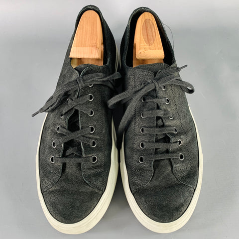 COMMON PROJECTS Size 8 Black Suede Low Top Sneakers