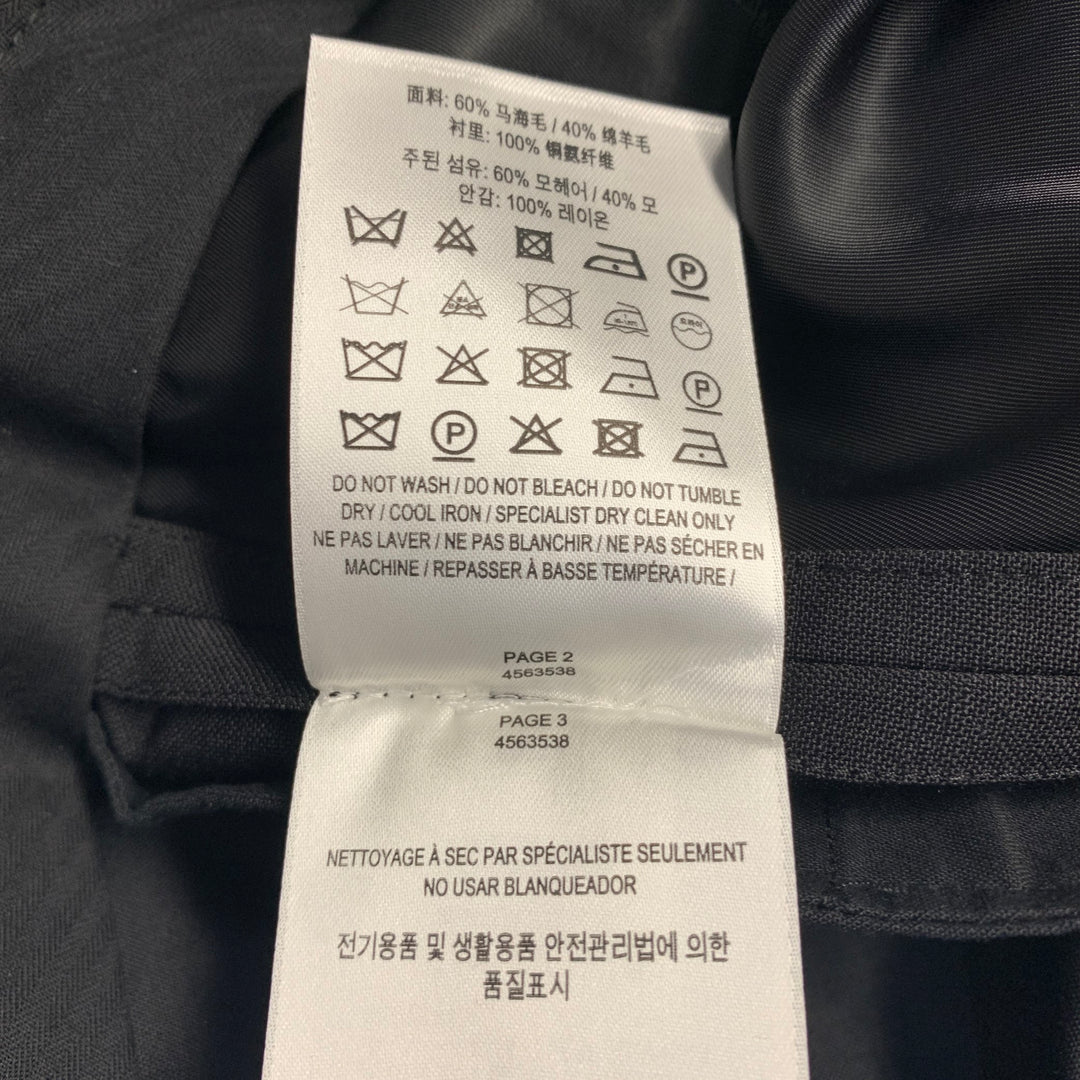 BURBERRY Size 30 Black Mohair / Wool Zip Fly Dress Pants