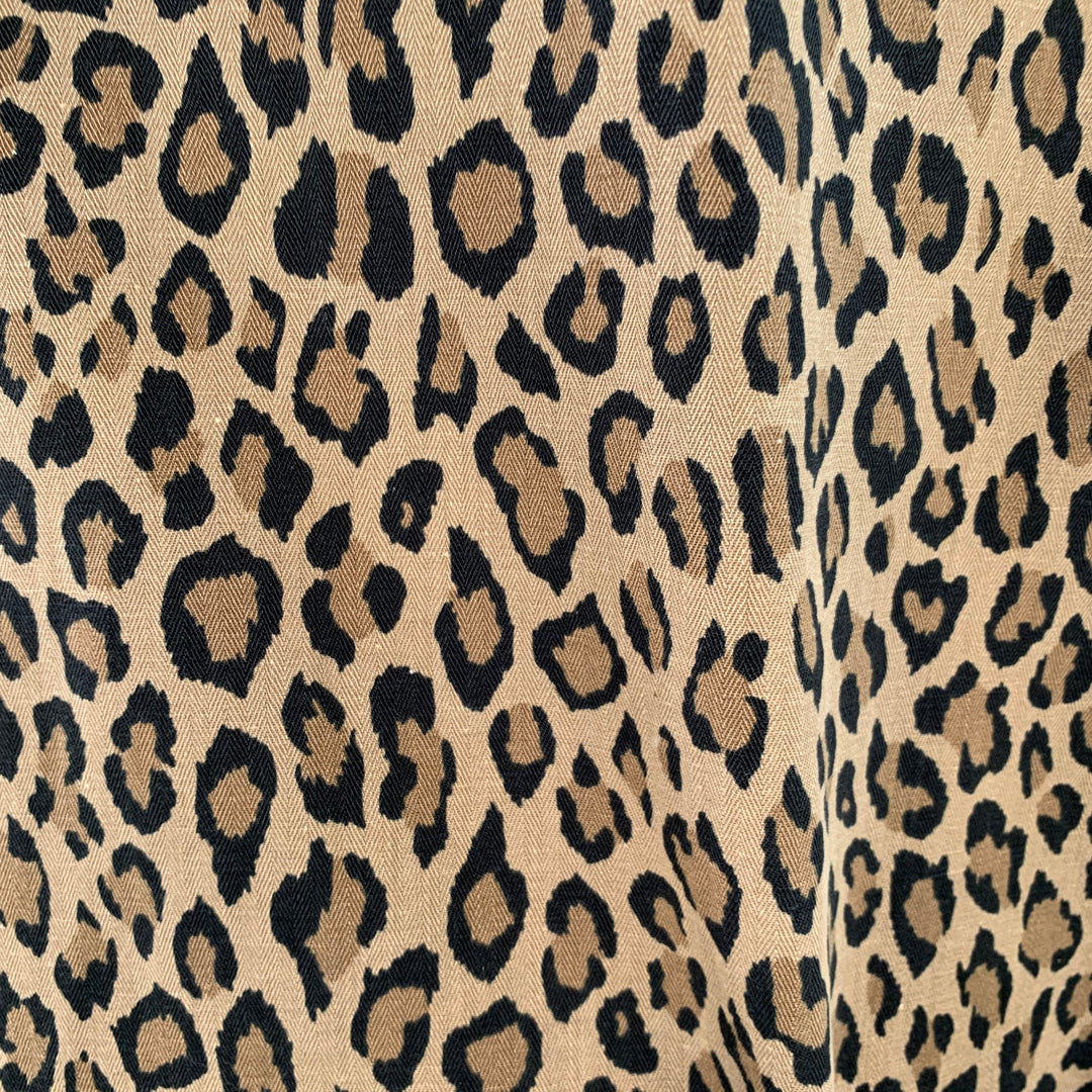 R13 Size S Tan Black Animal Print Oversized Hooded Parka Coat