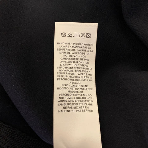 RICK OWENS Size 2 Black Nylon Eastane Ruched Asymmetrical Mini Skirt