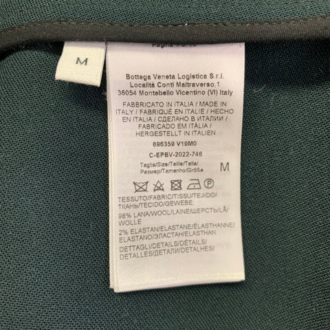 BOTTEGA VENETA Size 42 Green White Wool Blend Zip Up Track Jacket