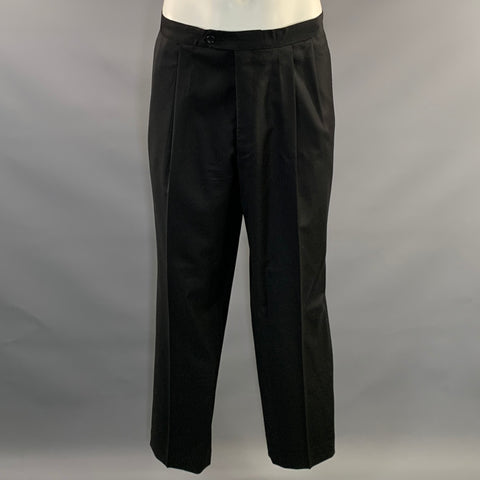 CALVIN KLEIN Chest Size 42 Black Wool Notch Lapel 36 32 Tuxedo