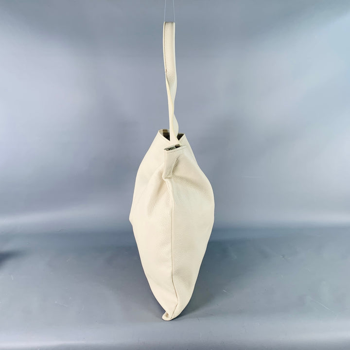 LABONIN Beige Stone Pebble Grain Leather Tote Bag