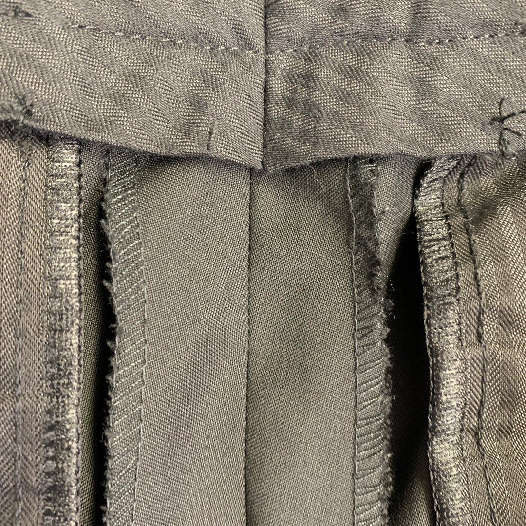 SAND Size 42 Black Wool Twill Notch Lapel Suit