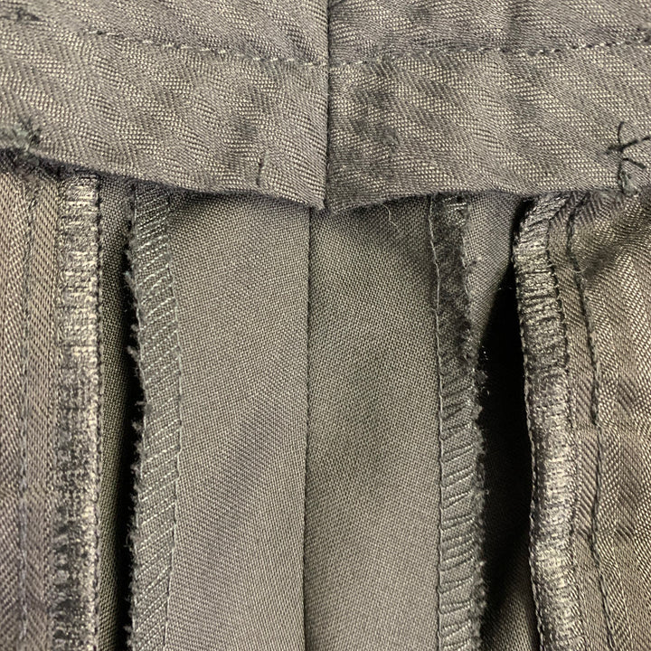 SAND Size 42 Black Wool Twill Notch Lapel Suit