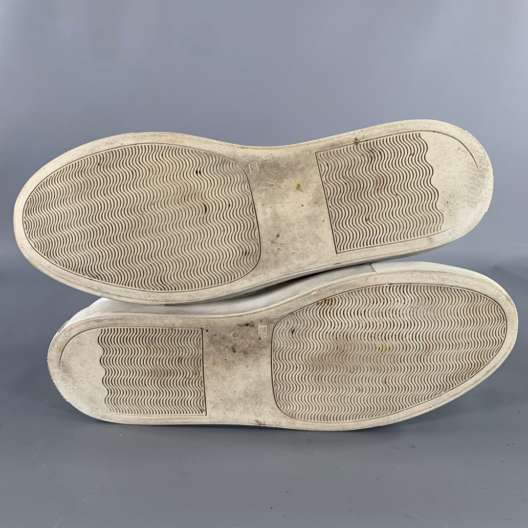 COMMON PROJECTS Size 8 White Leather Lace Up Sneakers