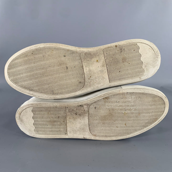 COMMON PROJECTS Size 8 White Leather Lace Up Sneakers