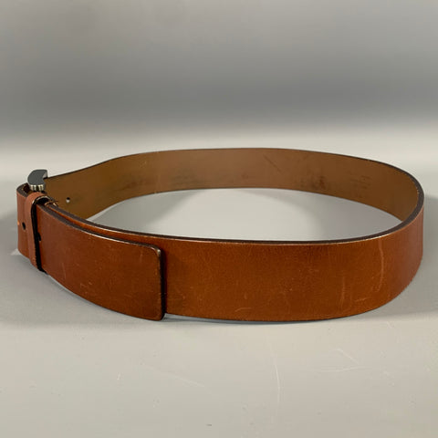 SALVATORE FERRAGAMO Size 33 Brown Leather Belt