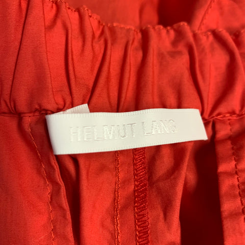HELMUT LANG Size L Red Cotton Zip Pockets Shorts