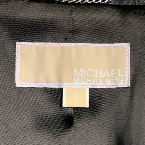 MICHAEL KORS Size S Grey Silver Acrylic Blend Coat