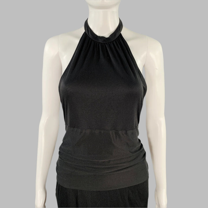 AGENT PROVOCATEUR Size 3 Black Silk Halter Cocktail Dress