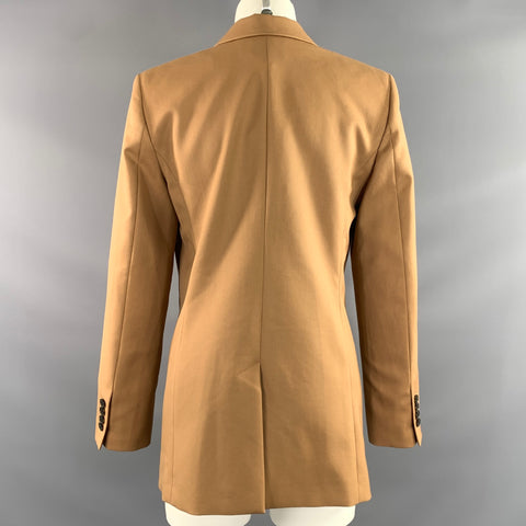 FRAME Size S Tan Wool Polyester Notch Lapel Jacket Indoor Blazer