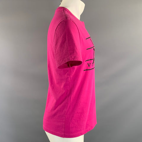VERSACE Size M Pink Magenta Crew Neck T Shirt