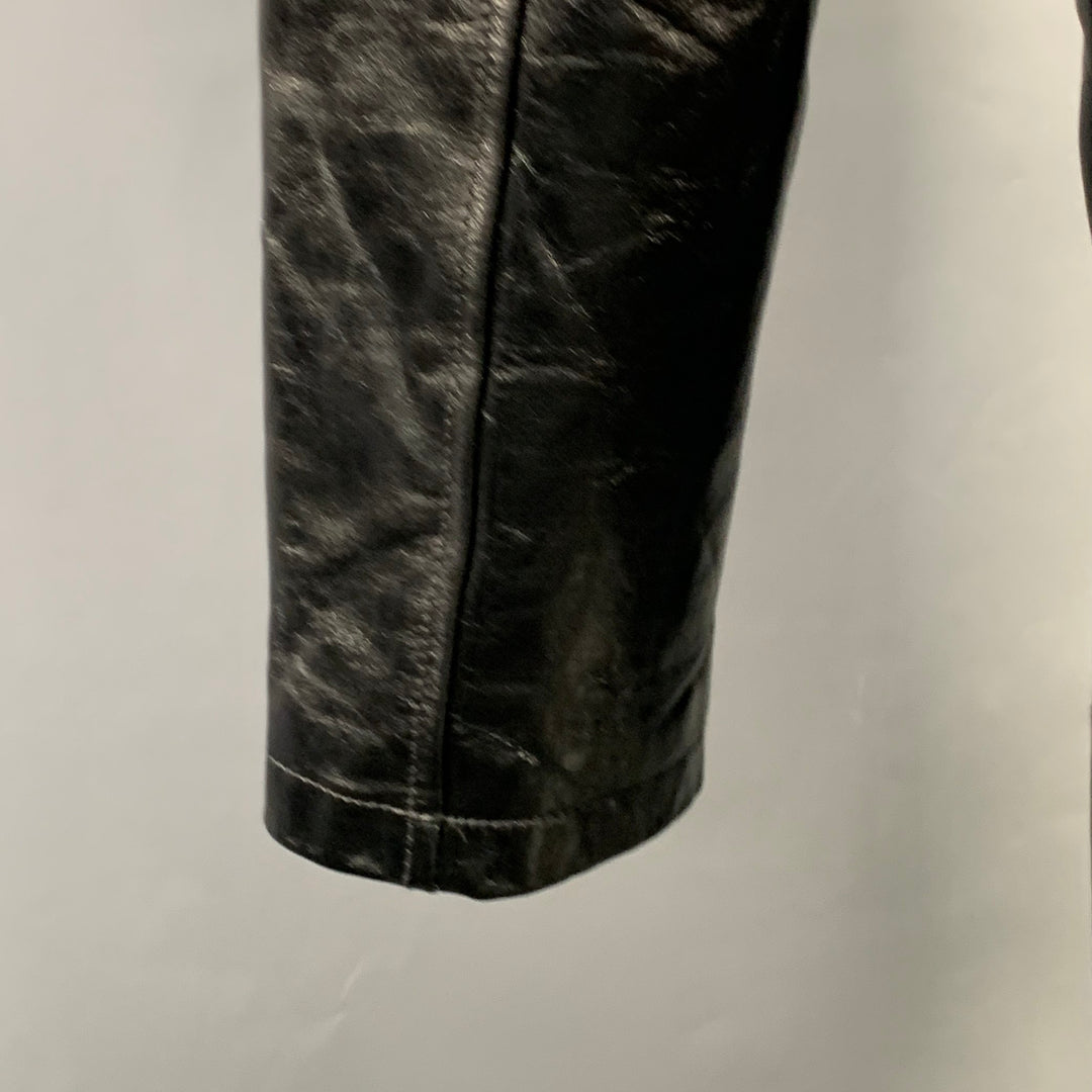 OUR LEGACY Size 38 Opening Blazer Black Calf Leather Jacket