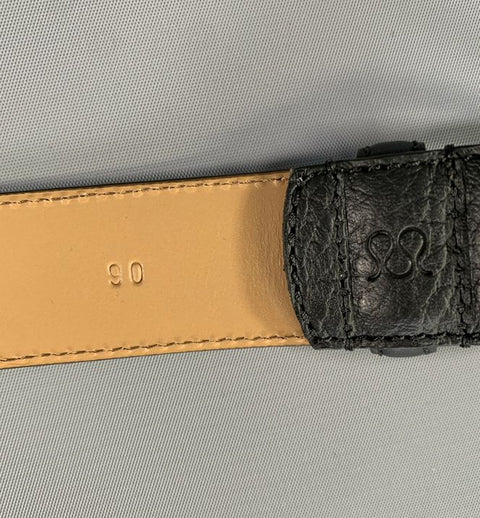 MORJAS Size 33 Black Pebble Grain Leather Belt
