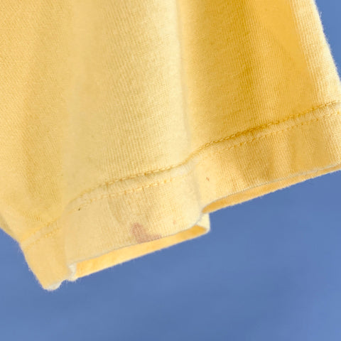 MAISON MARTIN MARGIELA Size M Yellow Cotton Side Snaps Crew Neck T-shirt