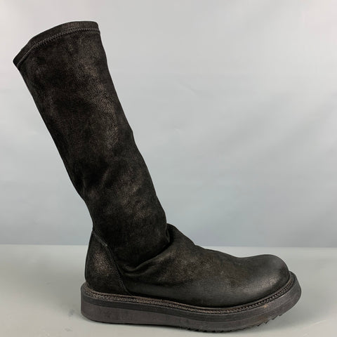 RICK OWENS Talla 7 Botas de cuero negras