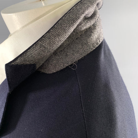ERMENEGILDO ZEGNA Size 44 Navy Wool Notch Lapel Sport Coat