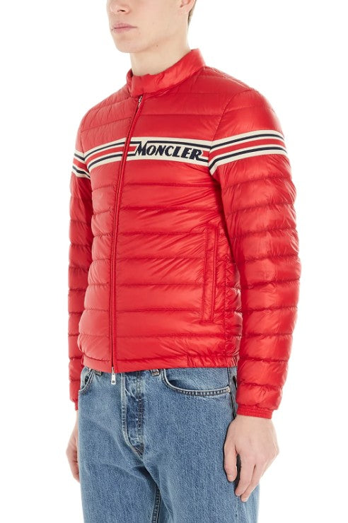 MONCLER Size XXXL Renald Red White Blue Quilted Nylon Jacket