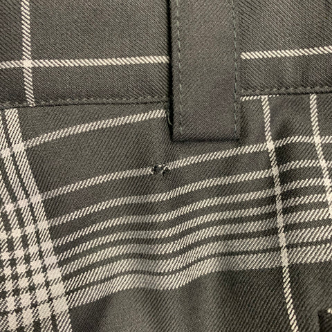 V2 by VERSACE Size 36 Black Grey Plaid Wool Straight Zip Fly Dress Pants
