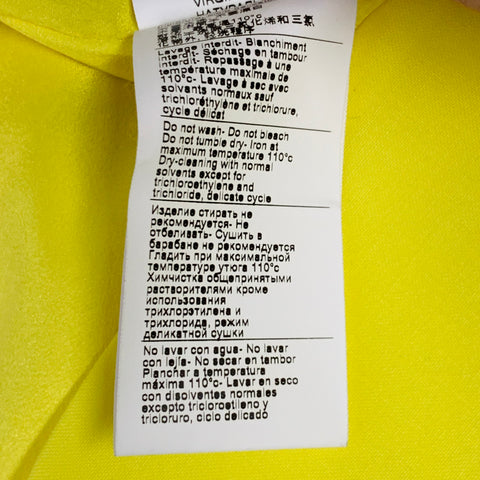 MSGM Size 2 Yellow Wool Peak Lapel Single Button Jacket Blazer