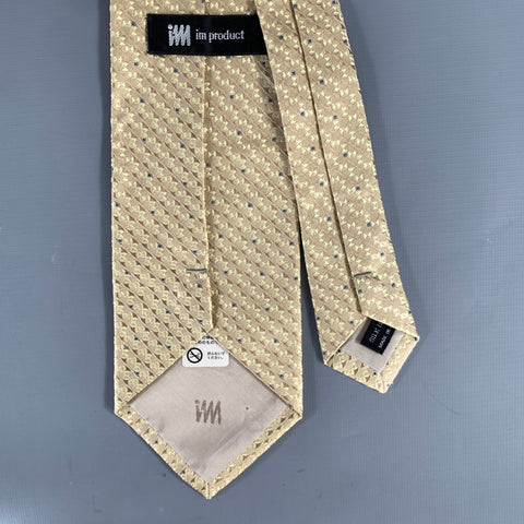 ISSEY MIYAKE Yellow Gold Geometric Silk Tie