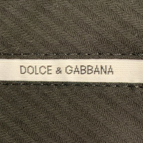 DOLCE & GABBANA Size 32 Black Navy Grey Wool Blend Stripe Cuffed Pleated Dress Pants