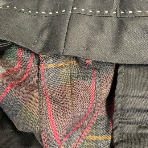 DRIES VAN NOTEN Size 36 Red Green Plaid Wool Notch Lapel Suit