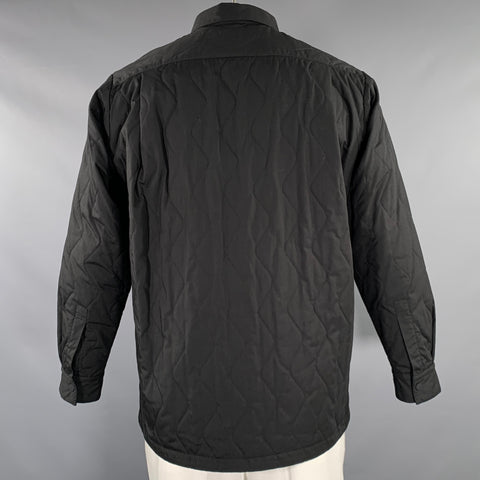 Veste matelassée NORDISK taille L noire en polyester et coton à boutons-pression