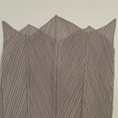 PLEATS PLEASE by ISSEY MIYAKE Grey Pleated Scarves & Shawls
