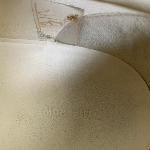 THE ROW Size 9 Cream White Cotton Sneakers