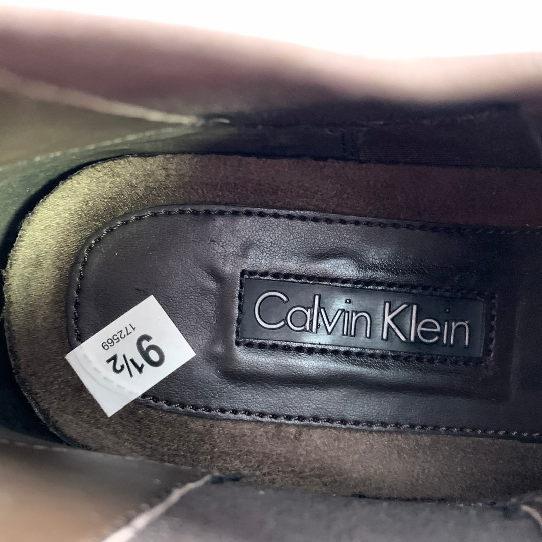 CALVIN KLEIN Size 9.5 -Miller- Brown Suede Pull On Chelsea Boots