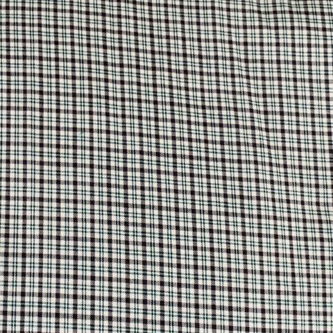 LANVIN Size S White Charcoal Plaid Cotton Long Sleeve Shirt