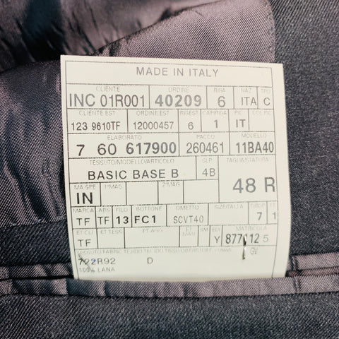 TOM FORD Taille 38 Manteau de sport à revers en laine grise