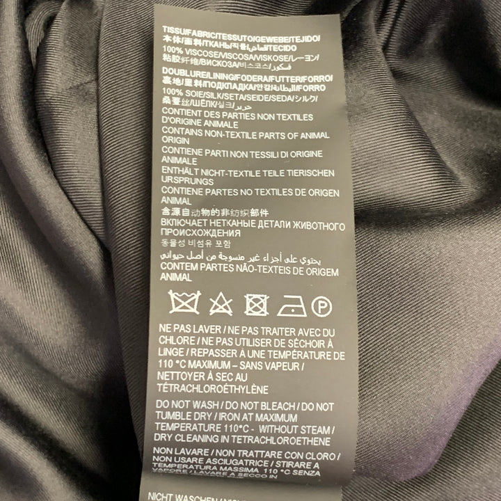 SAINT LAURENT FW22  Size 38 Purple Viscose Satin Peak Lapel Trench Coat