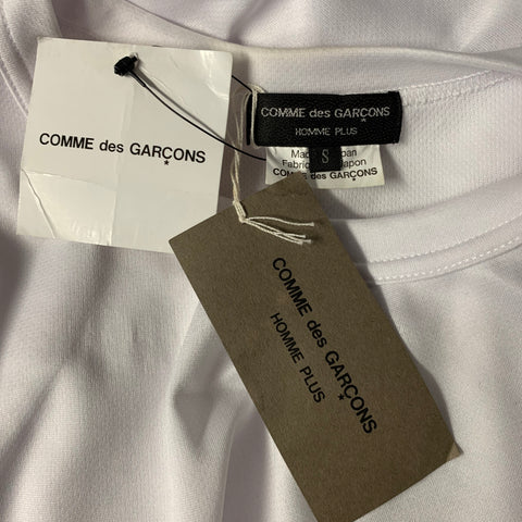 COMME des GARCONS HOMME PLUS SS2022 Size S White Polyester Crew Neck T Shirt