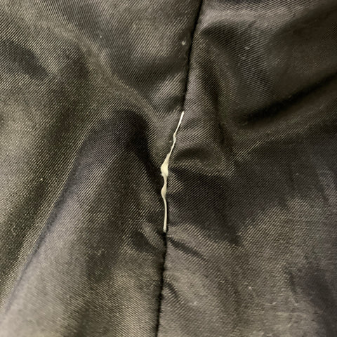 ARMANI COLLEZIONI Size 6 Black Polyurethane Ruffled Double Breasted Coat