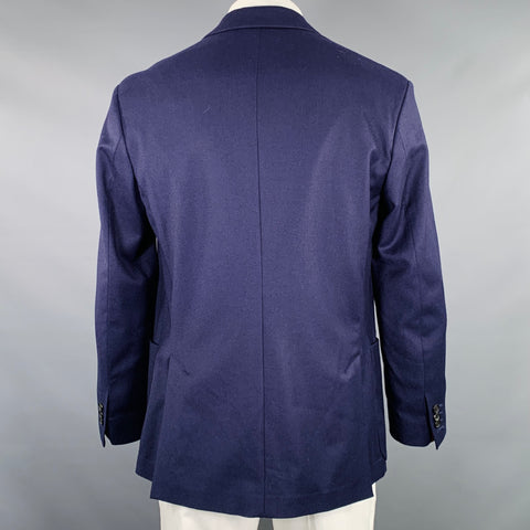 PAUL SMITH Size 42 Navy Wool Cashmere Notch Lapel Sport Coat