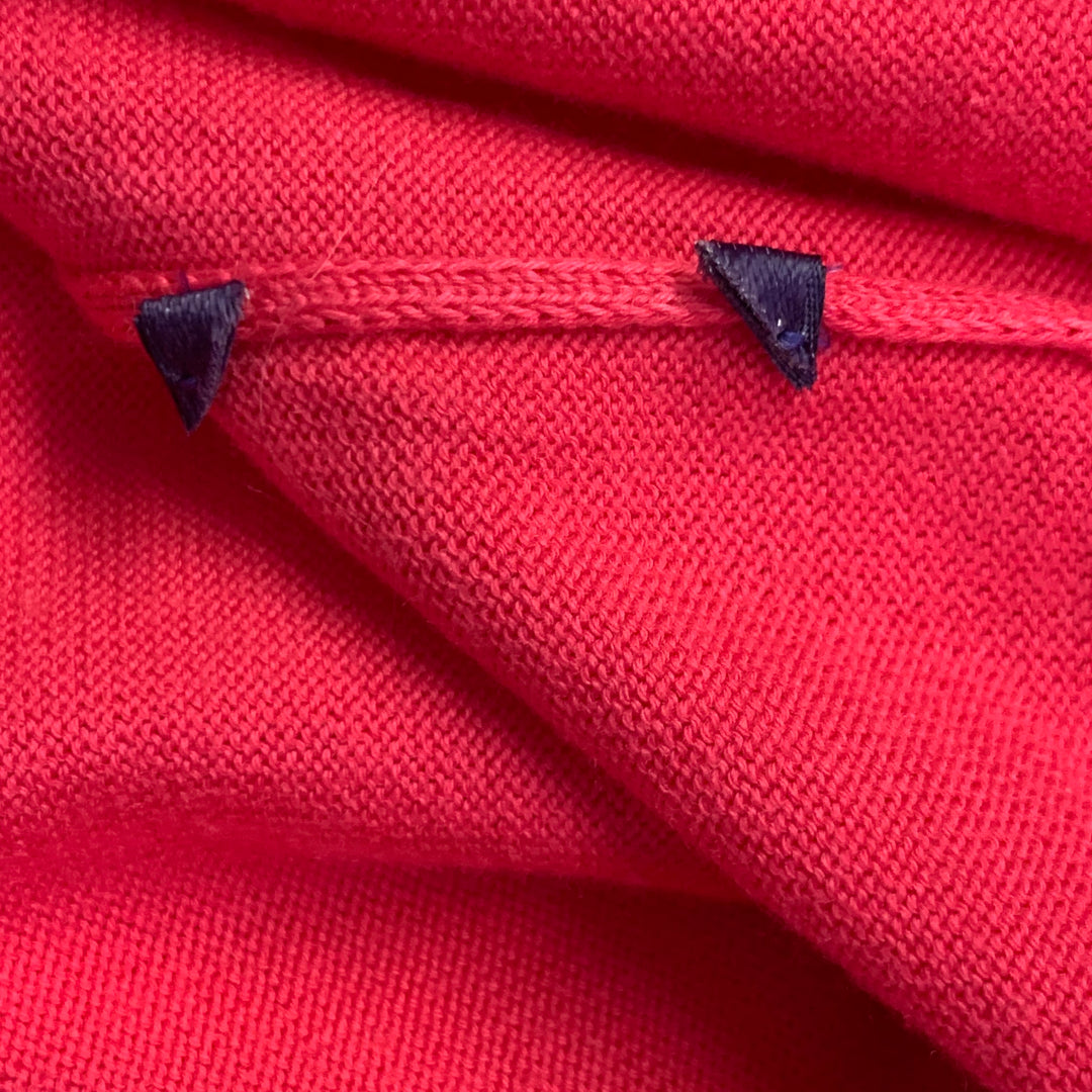 RALPH LAUREN COLLECTION Size M Fuchsia Pink Cotton Crew Neck Pullover