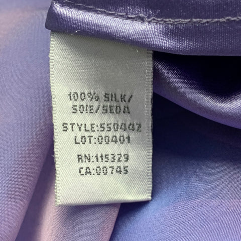 BADGLEY MISCHKA Size S Purple Lilac Silk Iridescent Halter Evening Gown