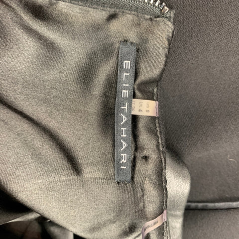 ELIE TAHARI Taille 0 Robe droite sans manches en mélange de viscose noire